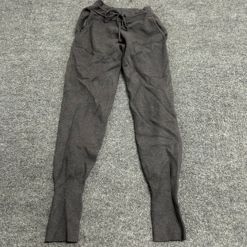 Zara Joggers Womens Size S Dark Gray Knit Drawstring Tapered Casual Sweatpants